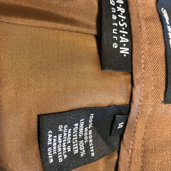 Vintage Pleated Skirt (Worsted Wool) Brown/Size 14(Lined) - Picture 6 of 6